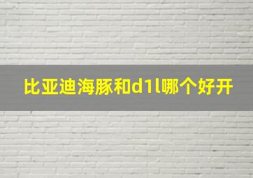 比亚迪海豚和d1l哪个好开