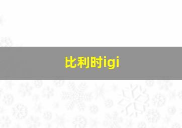 比利时igi