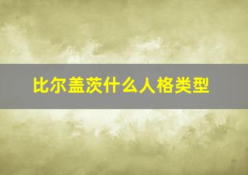 比尔盖茨什么人格类型