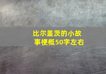 比尔盖茨的小故事梗概50字左右