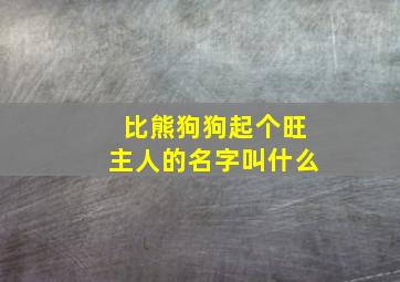 比熊狗狗起个旺主人的名字叫什么