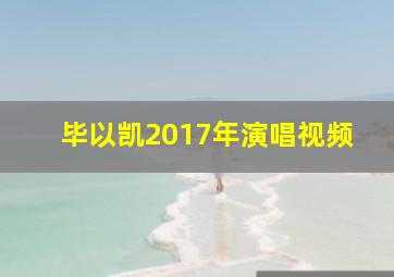 毕以凯2017年演唱视频