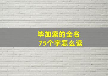 毕加索的全名75个字怎么读