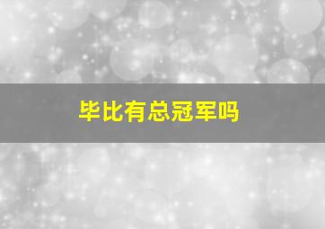 毕比有总冠军吗