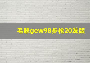 毛瑟gew98步枪20发版