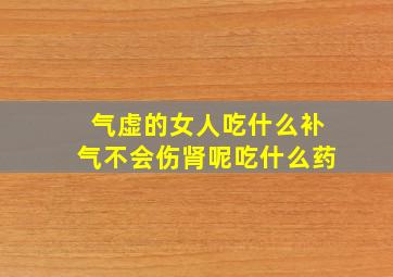 气虚的女人吃什么补气不会伤肾呢吃什么药