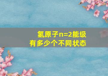 氢原子n=2能级有多少个不同状态