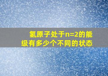 氢原子处于n=2的能级有多少个不同的状态