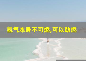 氢气本身不可燃,可以助燃