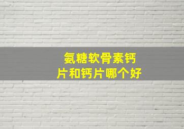 氨糖软骨素钙片和钙片哪个好