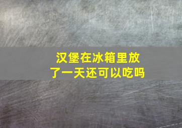 汉堡在冰箱里放了一天还可以吃吗