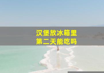 汉堡放冰箱里第二天能吃吗