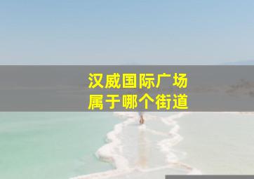 汉威国际广场属于哪个街道