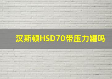 汉斯顿HSD70带压力罐吗