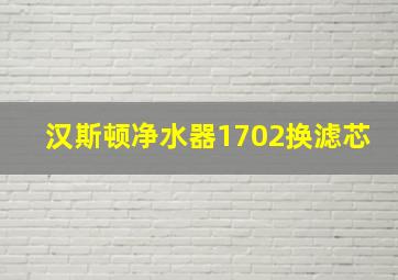 汉斯顿净水器1702换滤芯