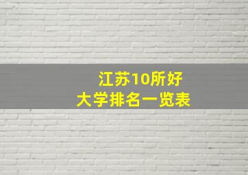 江苏10所好大学排名一览表