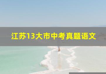 江苏13大市中考真题语文