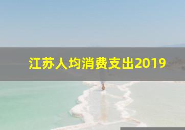 江苏人均消费支出2019