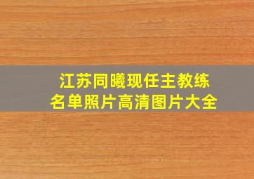 江苏同曦现任主教练名单照片高清图片大全