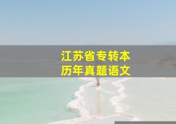 江苏省专转本历年真题语文