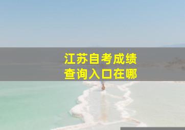 江苏自考成绩查询入口在哪