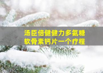 汤臣倍健健力多氨糖软骨素钙片一个疗程