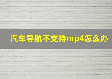 汽车导航不支持mp4怎么办