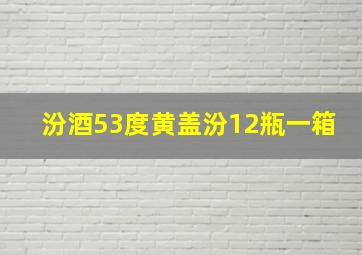 汾酒53度黄盖汾12瓶一箱