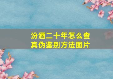 汾酒二十年怎么查真伪鉴别方法图片