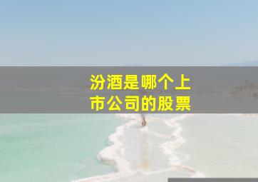 汾酒是哪个上市公司的股票