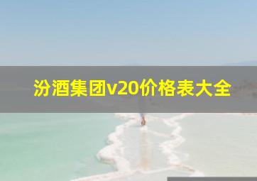 汾酒集团v20价格表大全