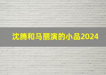 沈腾和马丽演的小品2024