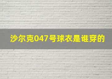 沙尔克047号球衣是谁穿的