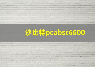 沙比特pcabsc6600