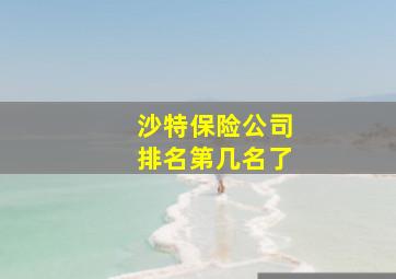 沙特保险公司排名第几名了