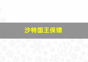 沙特国王保镖