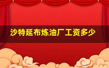 沙特延布炼油厂工资多少