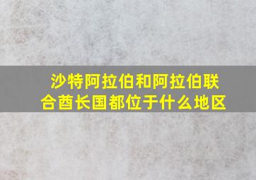 沙特阿拉伯和阿拉伯联合酋长国都位于什么地区