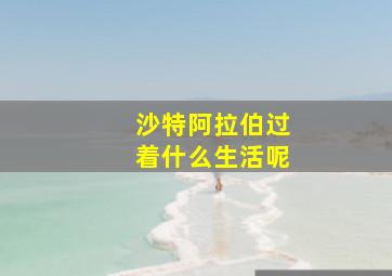 沙特阿拉伯过着什么生活呢