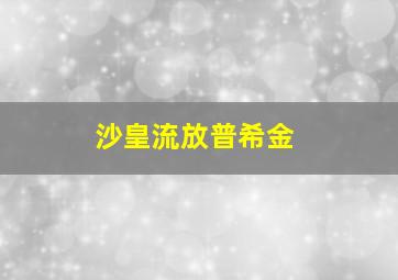 沙皇流放普希金