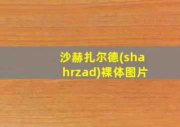 沙赫扎尔德(shahrzad)裸体图片