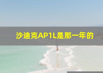 沙迪克AP1L是那一年的