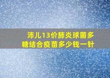 沛儿13价肺炎球菌多糖结合疫苗多少钱一针