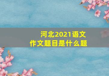 河北2021语文作文题目是什么题