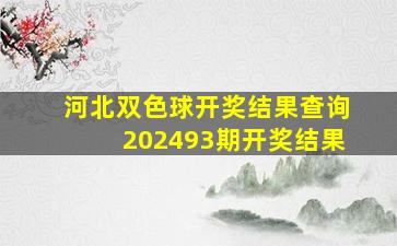 河北双色球开奖结果查询202493期开奖结果