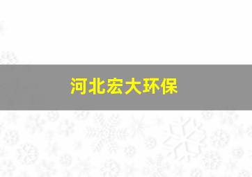 河北宏大环保