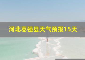 河北枣强县天气预报15天