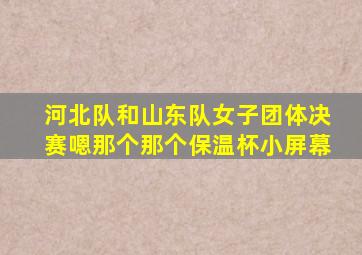 河北队和山东队女子团体决赛嗯那个那个保温杯小屏幕