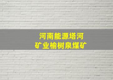 河南能源塔河矿业榆树泉煤矿