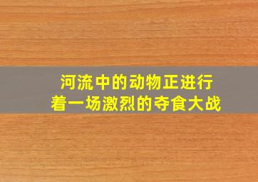 河流中的动物正进行着一场激烈的夺食大战